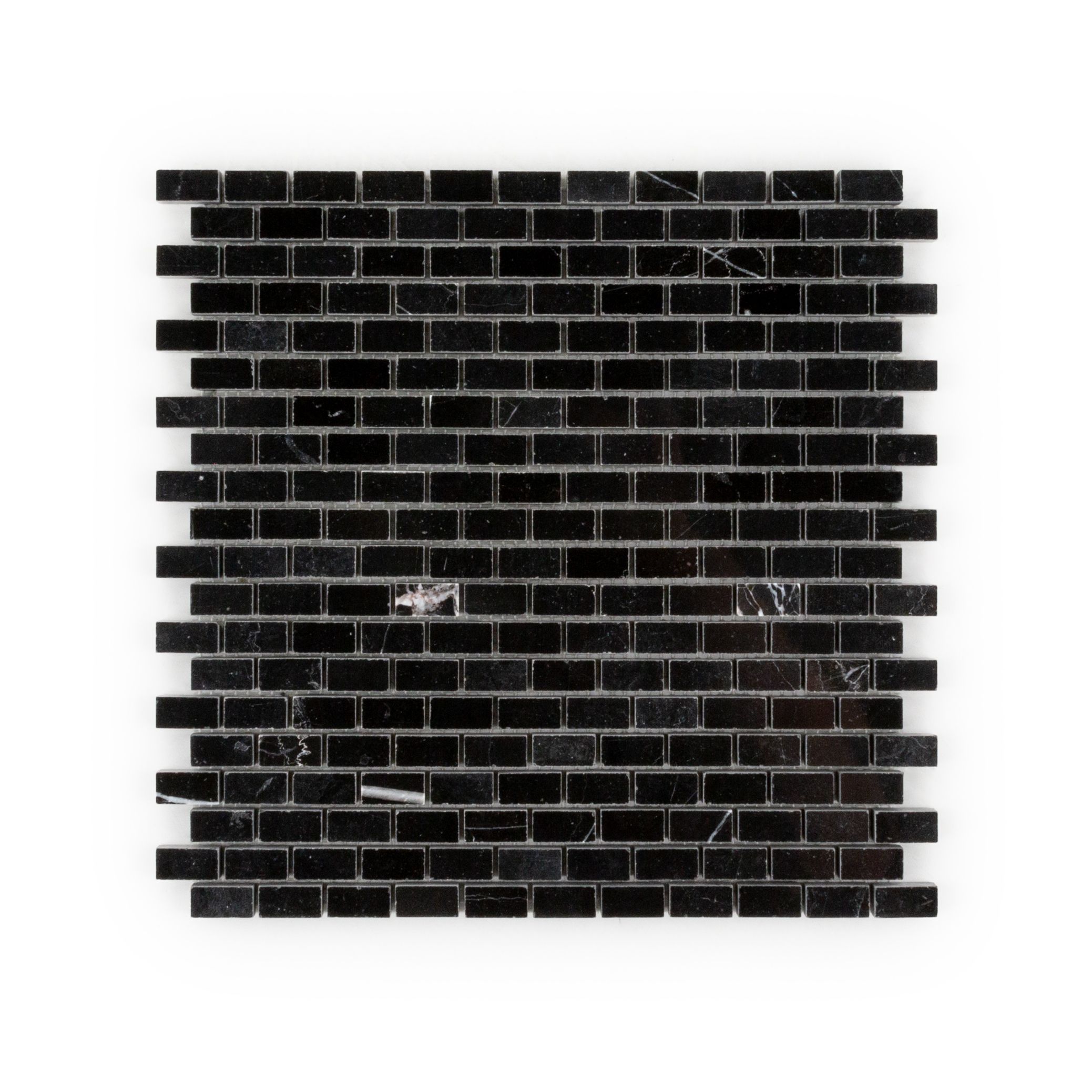 Madison Mosaic 12" x 12" Brooklyn Marquina Straight Shot