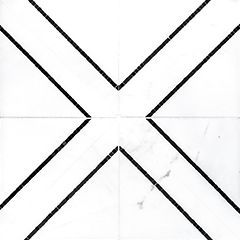 Ferry Mosaic 6" x 6" Brooklyn Marquina Straight Shot
