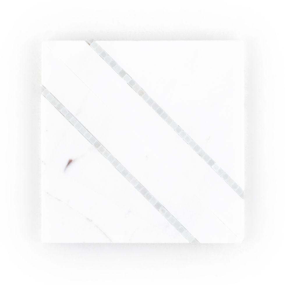 Ferry Mosaic 6" x 6" Chelsea Grey Straight Shot