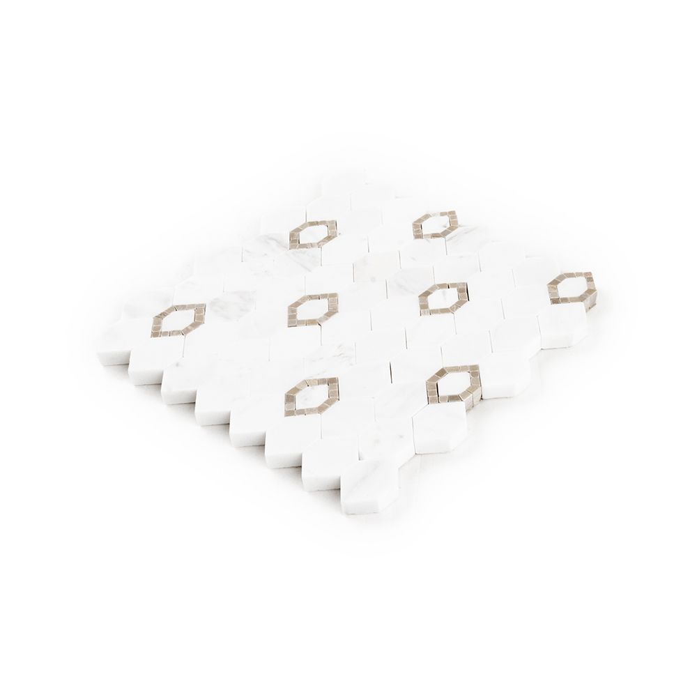 Perry Avenue Mosaic 8" x 8" Empire Beige Straight Shot