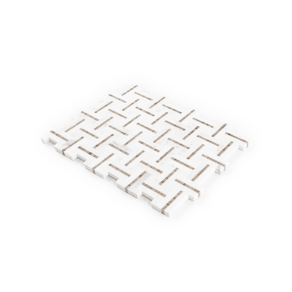 Grand Central Mosaic 8.25" x 11" Empire Beige Straight Shot