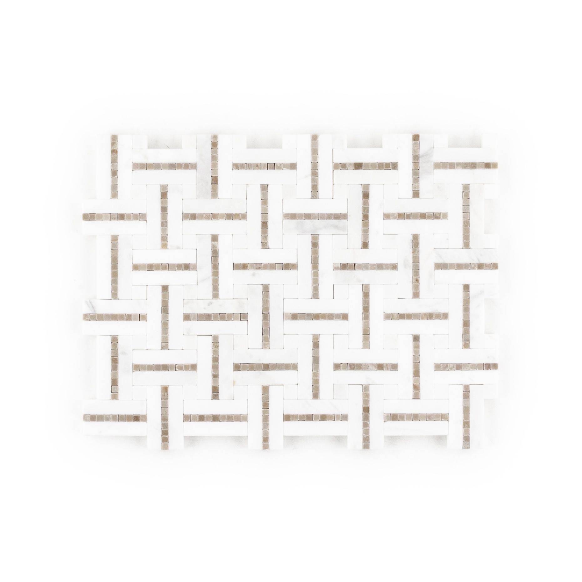Grand Central Mosaic 8.25" x 11" Empire Beige Straight Shot