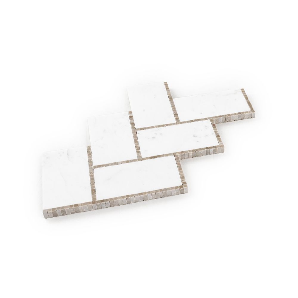 Gapstow Mosaic 5.875" x 10" Empire Beige Straight Shot