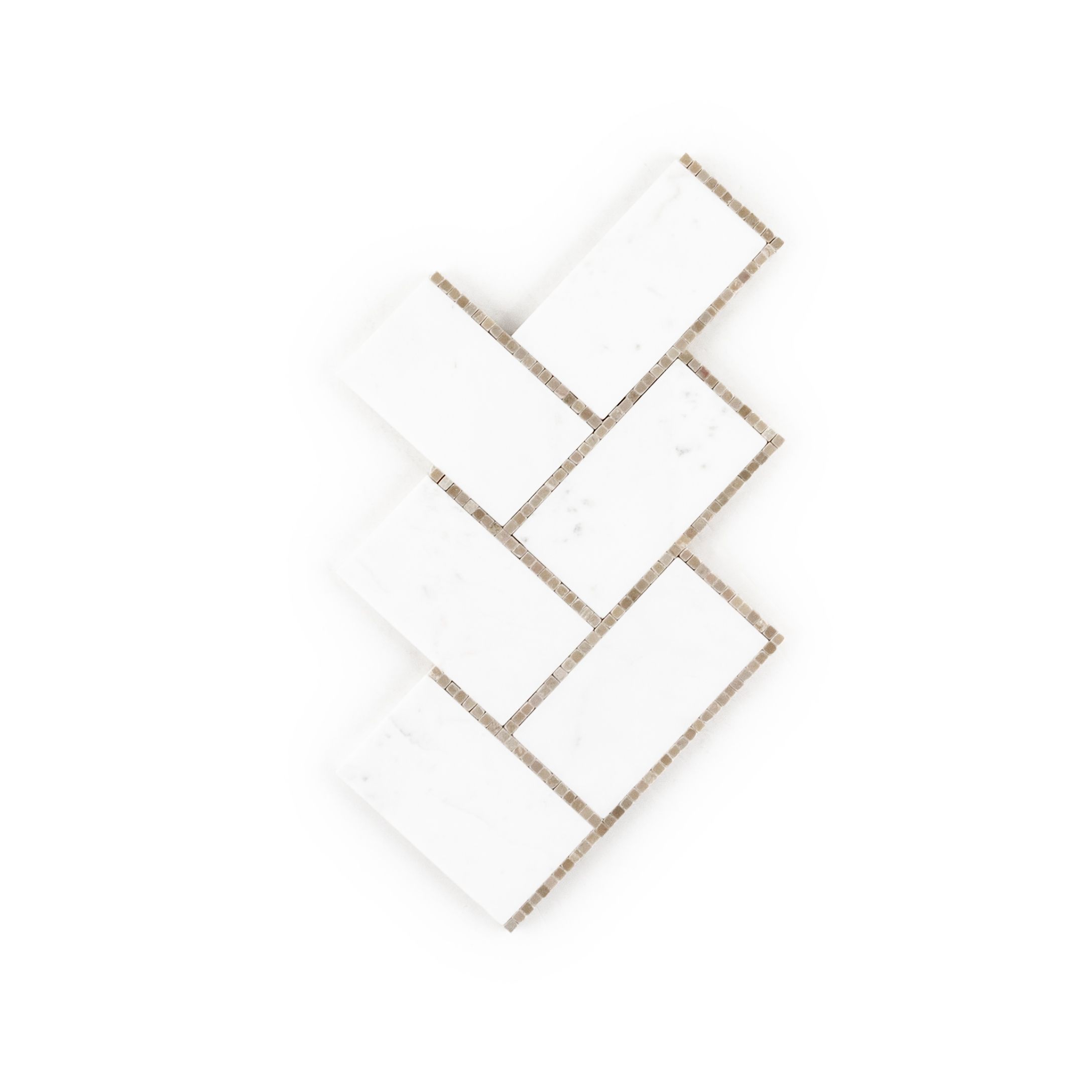 Gapstow Mosaic 5.875" x 10" Empire Beige Straight Shot