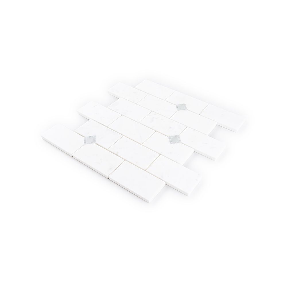 Lexington Mosaic 12" x 12.25" Chelsea Grey Straight Shot