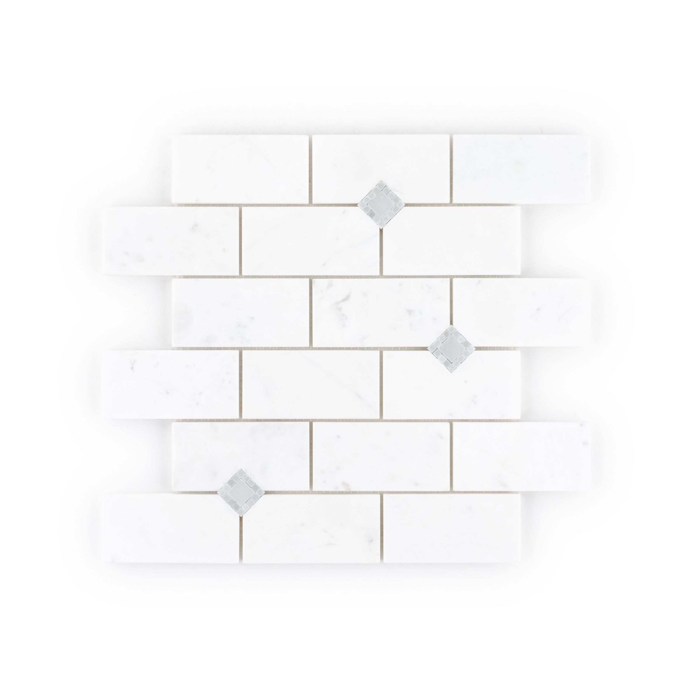 Lexington Mosaic 12" x 12.25" Chelsea Grey Straight Shot