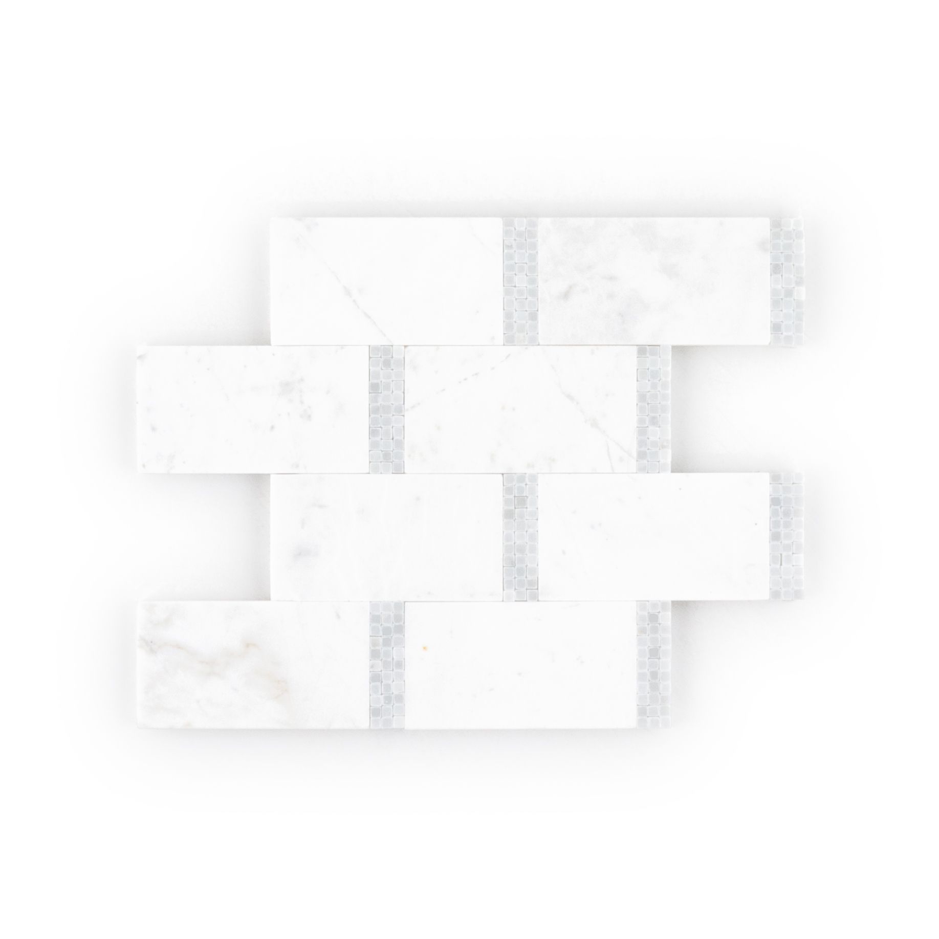 Subway Mosaic 8.625" x 9" Chelsea Grey Straight Shot