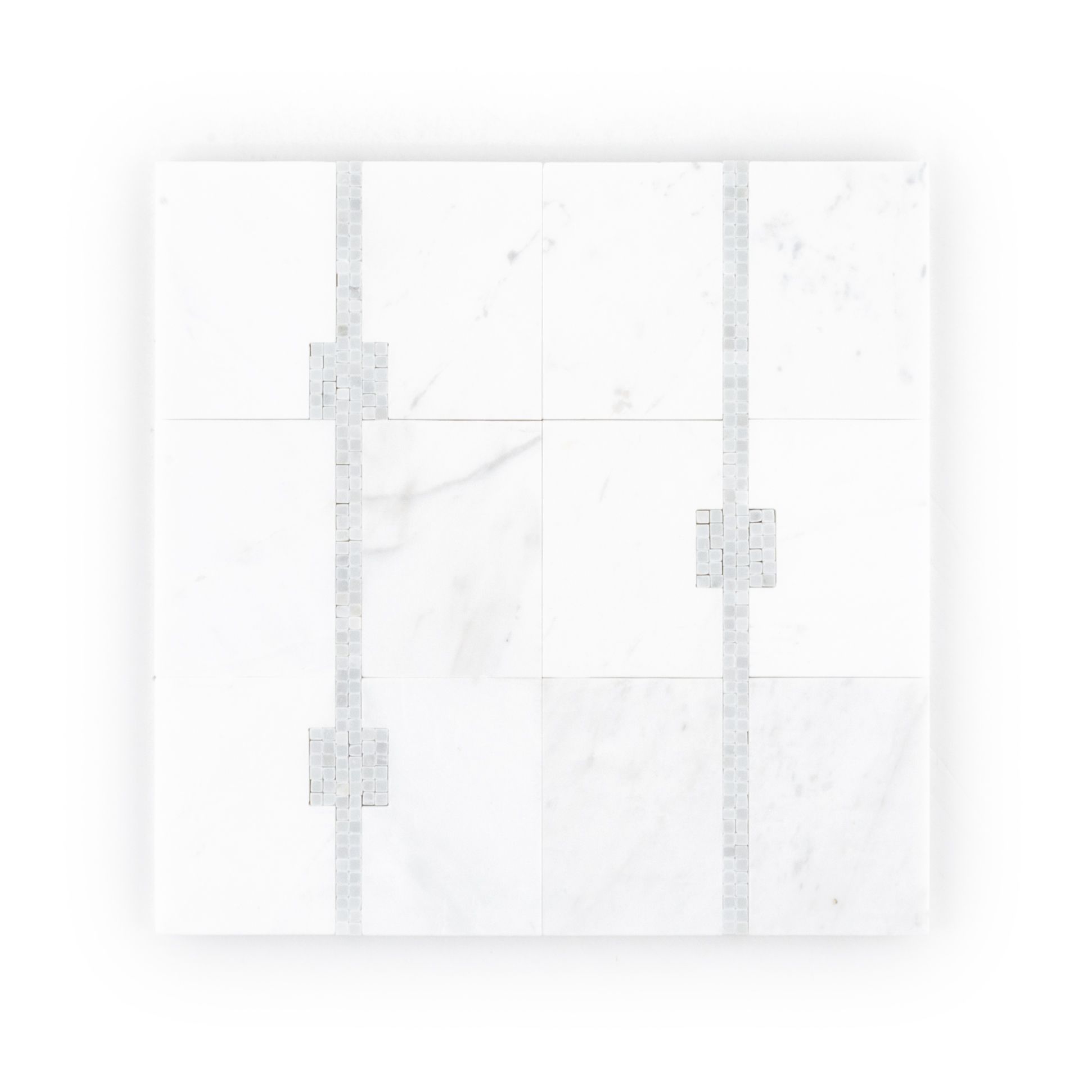 Times Square Mosaic 11.75" x 11.75" Chelsea Grey Straight Shot