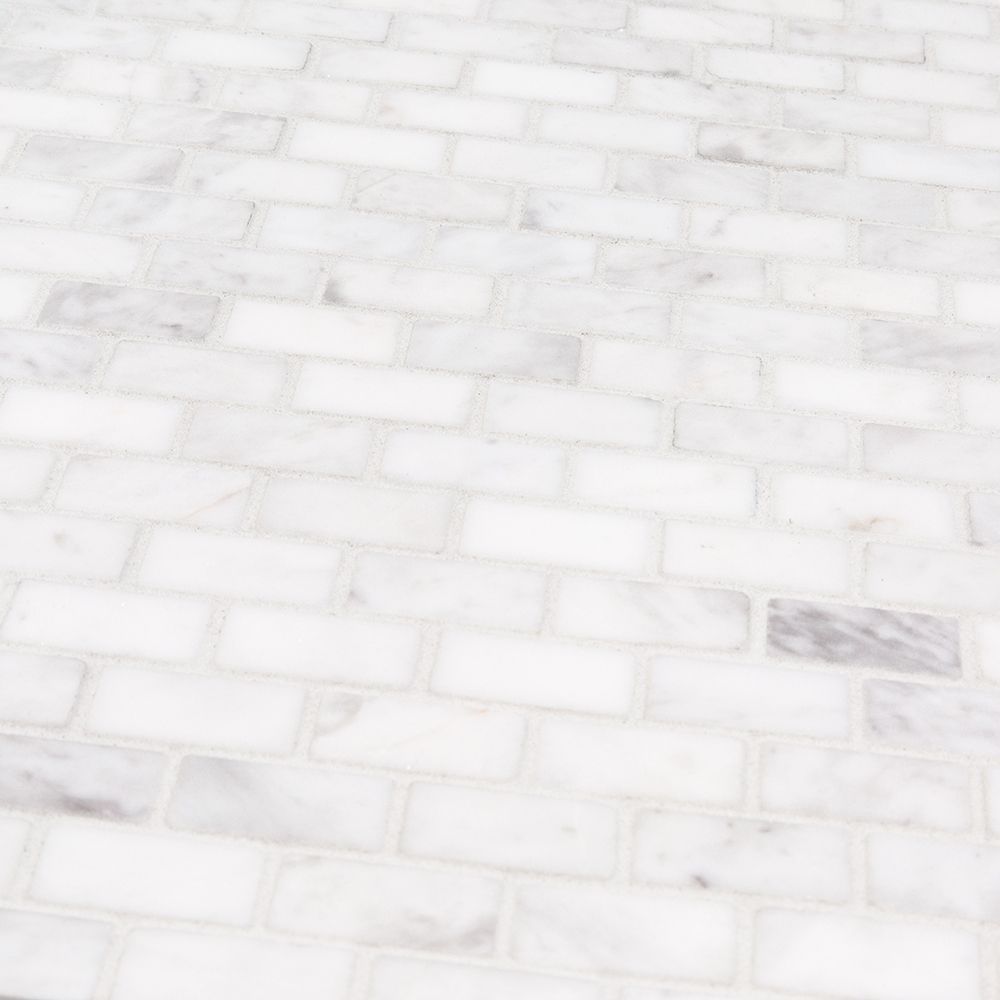Madison Mosaic 12" x 12" Wall Street White Straight Shot