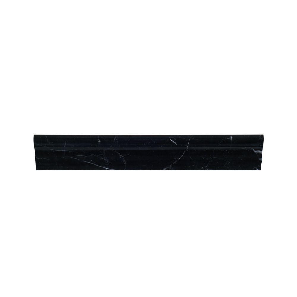 Crown 1.875" x 12" 1.875" x 12" Nero Marquina Straight Shot