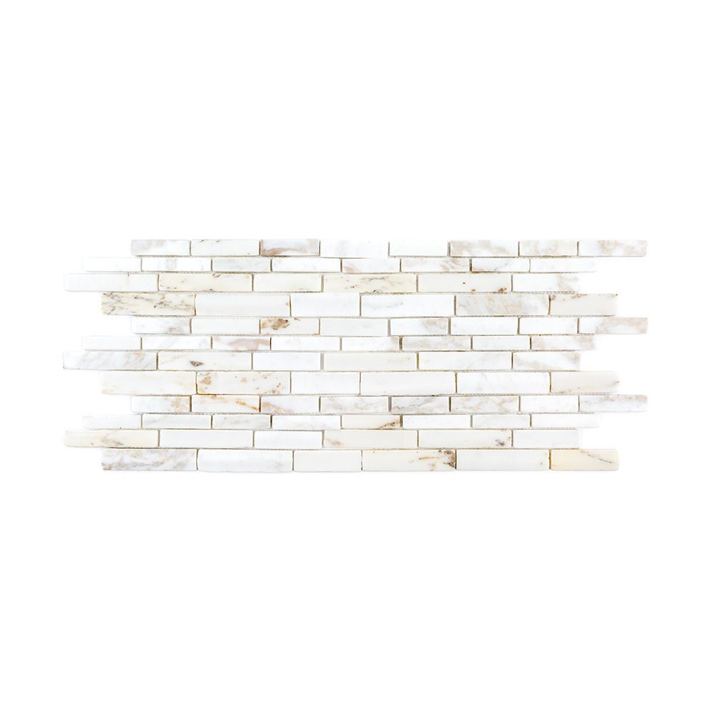 Piazza Mosaic 12.125" x 13.5" Calacatta Oro Straight Shot