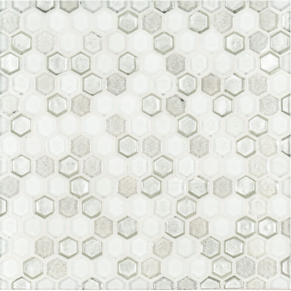 5/8" Hexagon Mosaic 11" x 11.25" Diamond Straight Shot