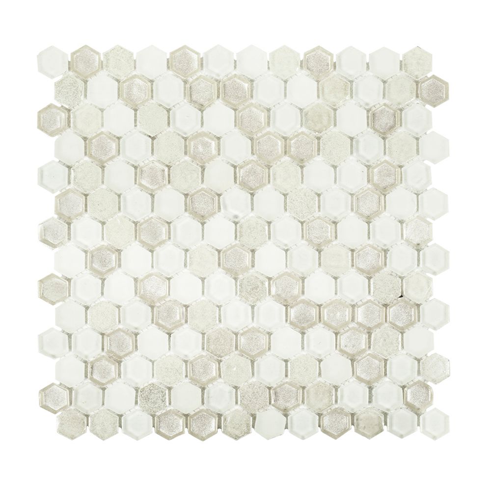 5/8" Hexagon Mosaic 11" x 11.25" Diamond Straight Shot