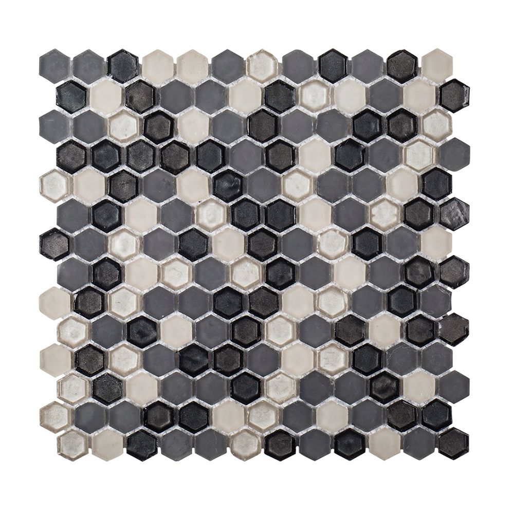 5/8" Hexagon Mosaic 11" x 11.25" Silhouette Straight Shot