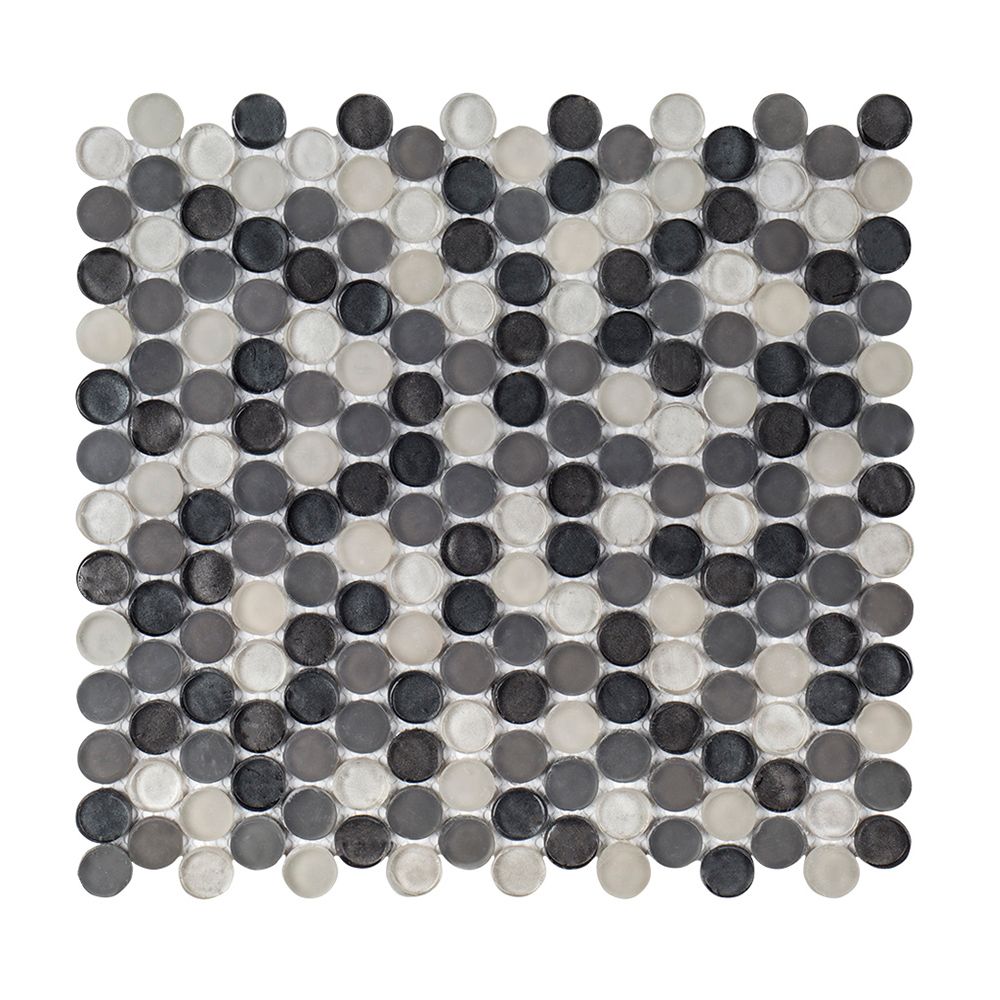 3/4" Penny Round Mosaic 11.125" x 11.875" Silhouette Straight Shot