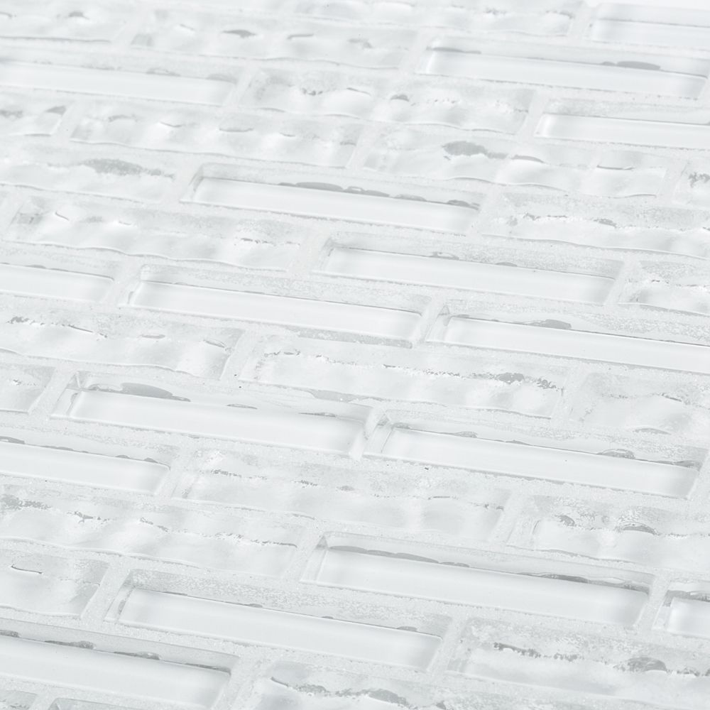 Glass Semi-Iridescent Glisten 10.125" x 11.25" Frost Straight Shot