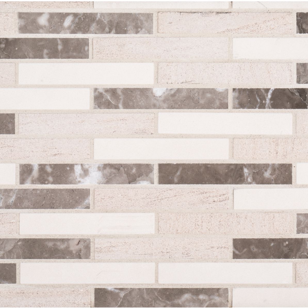 Merge Mosaic 12.9375" x 15.25" Limestone & Marble Blend Straight Shot