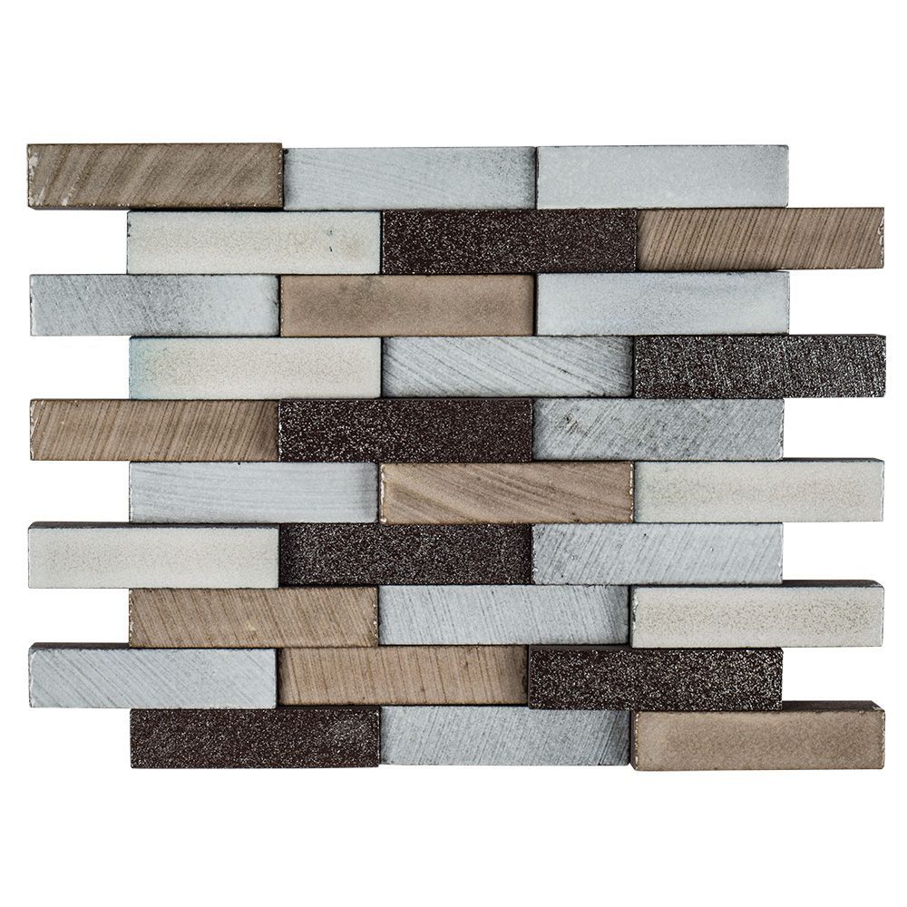 Elevation Brick Mosaic 9.875" x 11.875" Reclaimed Straight Shot