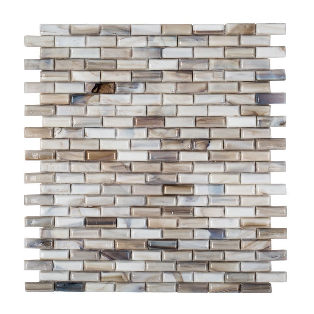 Industrie Glass Mosaic 10.875" x 12.25" Oxygen Straight Shot