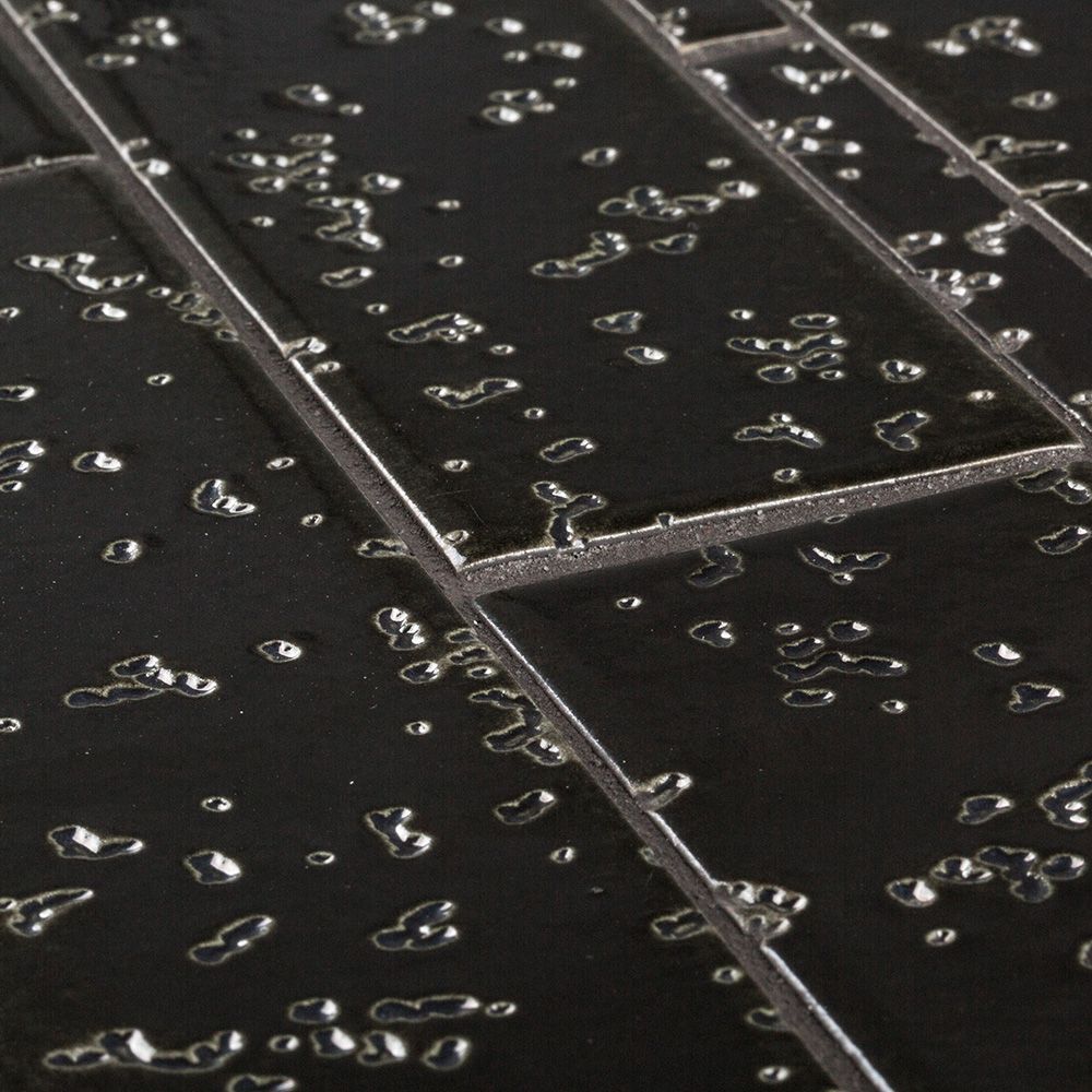 District Brick Field Tile 2.25" x 7.75" 2.25" x 7.75" Titanium Straight Shot