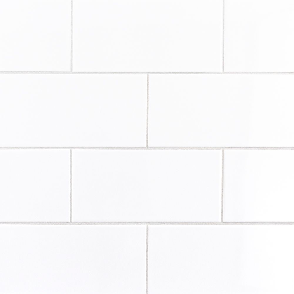 Field Tile 4" x 8" 4" x 8" Gloss Starry White Straight Shot