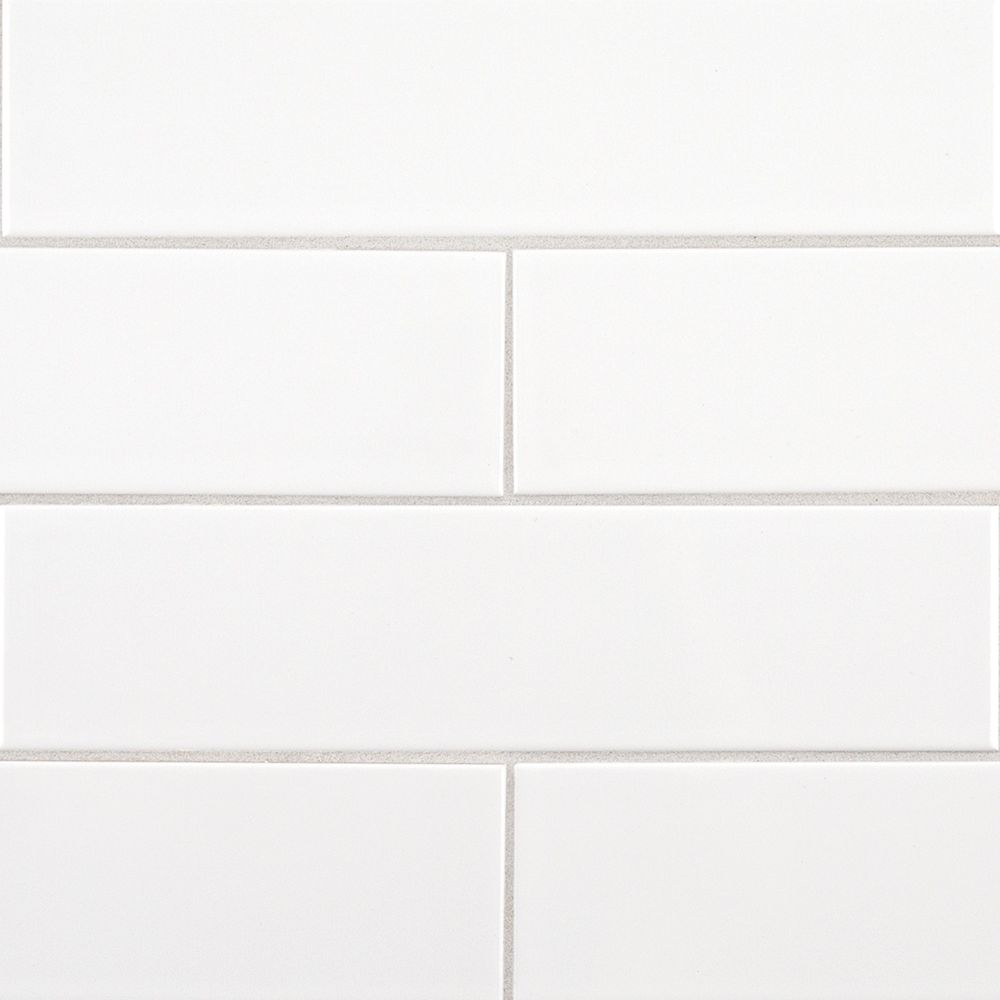 Field Tile 3" x 12" 3" x 12" Gloss Starry White Straight Shot