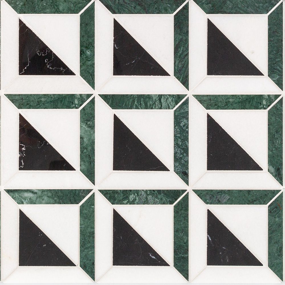 Garden Party Mosaic 11.875" x 11.875" Rook Straight Shot