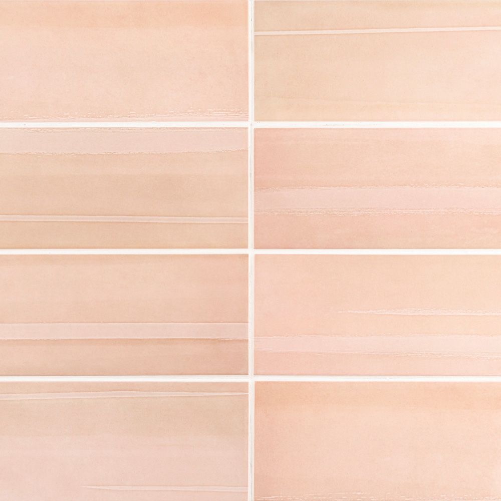 Debutante - Field Tile 4" x 12" 3.9375" x 11.9375" Blush Straight Shot