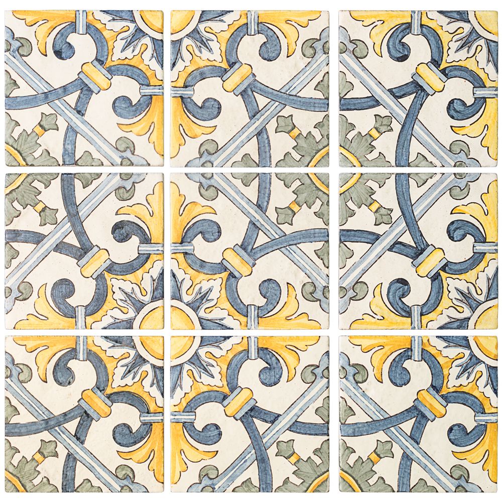 Braganca Field Tile 5" x 5" 5" x 5" Traditional Straight Shot