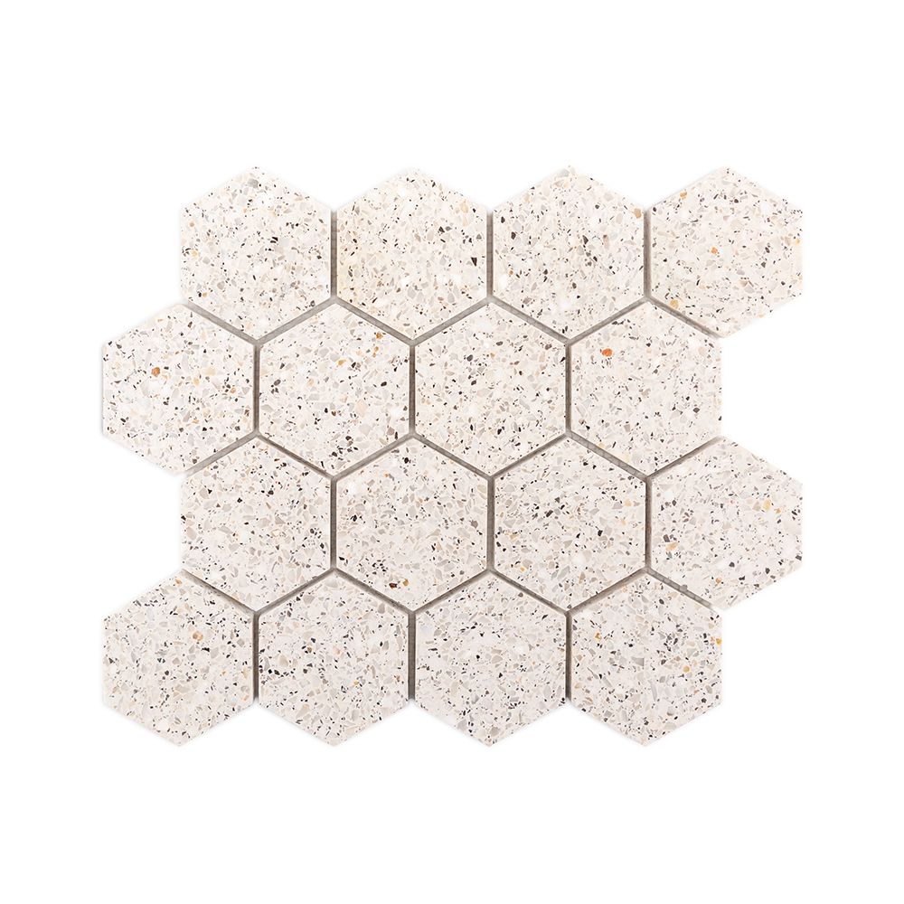 3" Hexagon Mosaic 10.5" x 12.125" Spirits Straight Shot