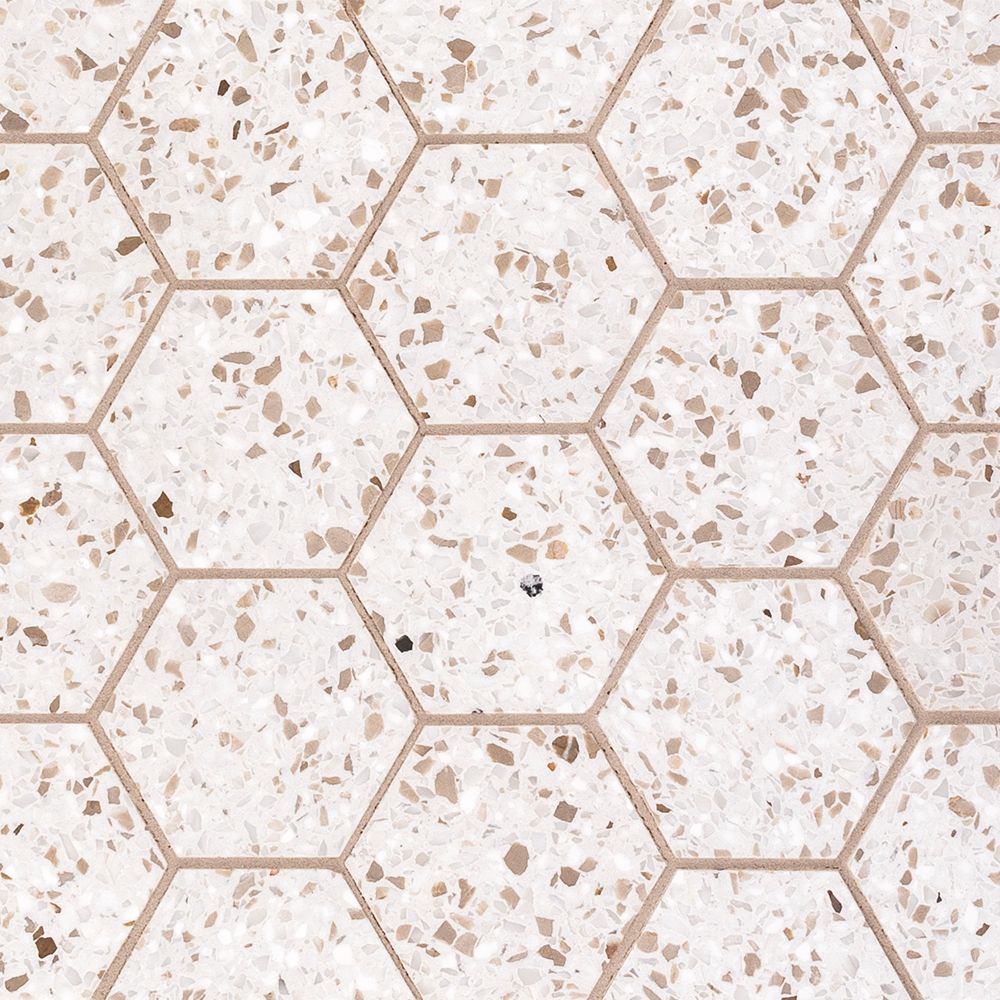 3" Hexagon Mosaic 10.5" x 12.125" Bourbon Straight Shot