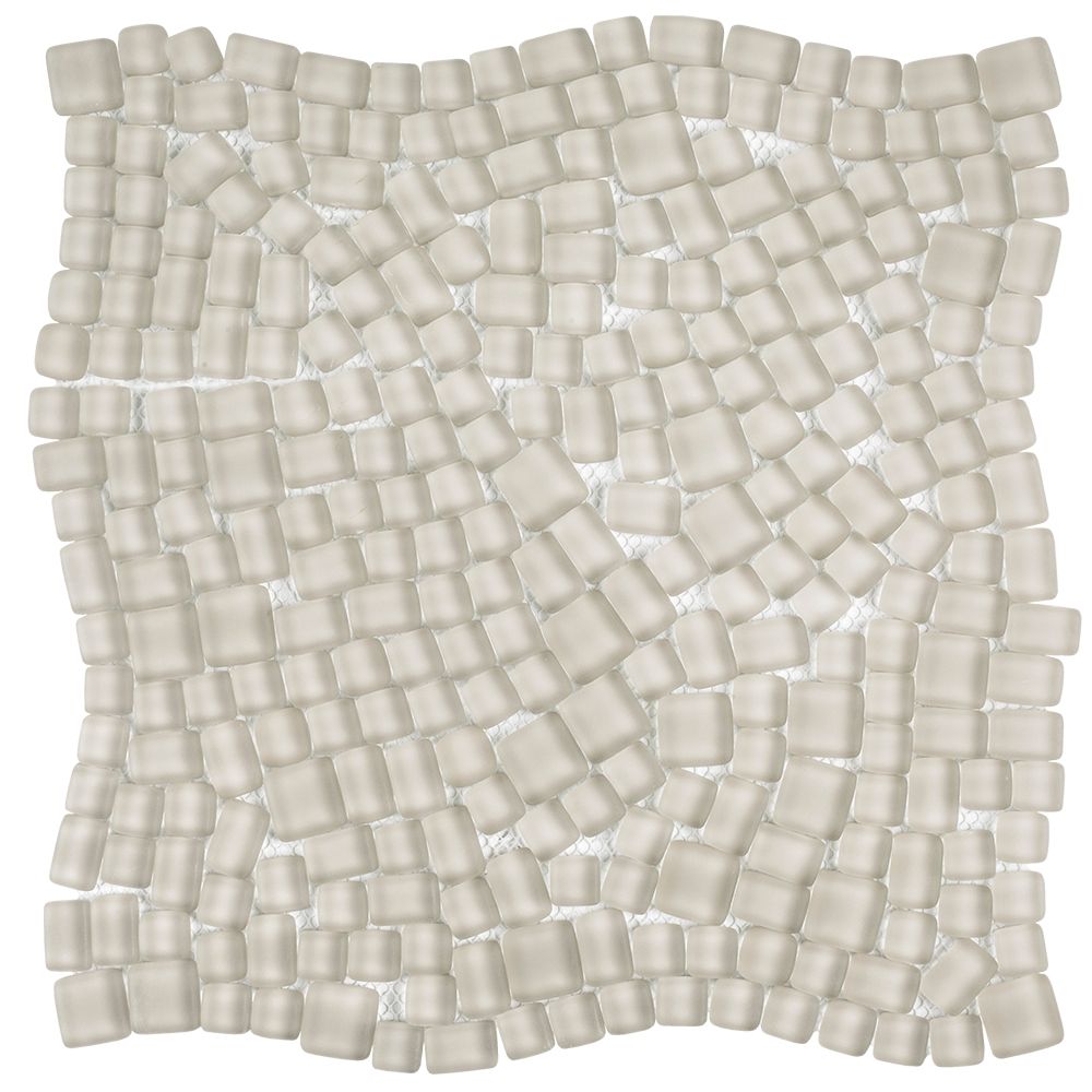 Pebble Mosaic 12" x 12" Palm Straight Shot