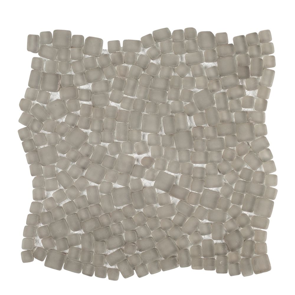 Pebble Mosaic 12" x 12" Coconut Straight Shot