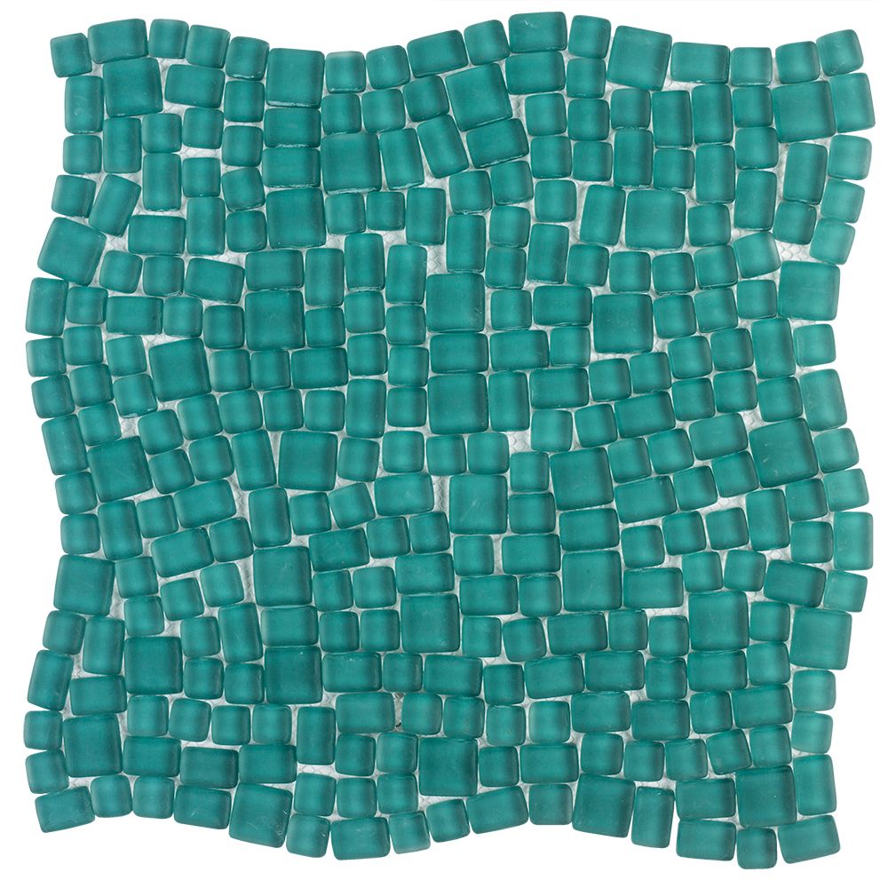 Pebble Mosaic 12" x 12" Marina Straight Shot