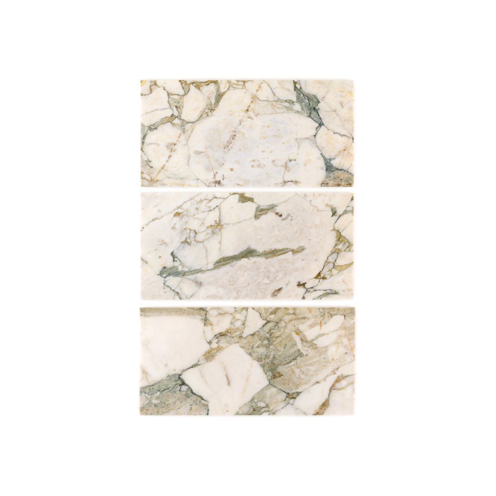 Field Tile 12" x 24" 12" x 24" Honed Calacatta Verde Straight Shot