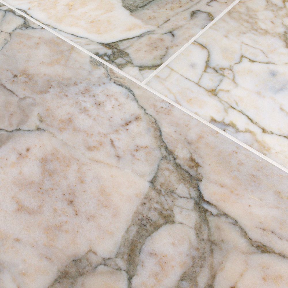 Field Tile 12" x 24" 12" x 24" Honed Calacatta Verde Straight Shot