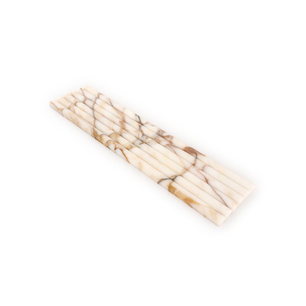 Fluted Field Tile 6" x 24" 6" x 24" Afyon Gold Straight Shot