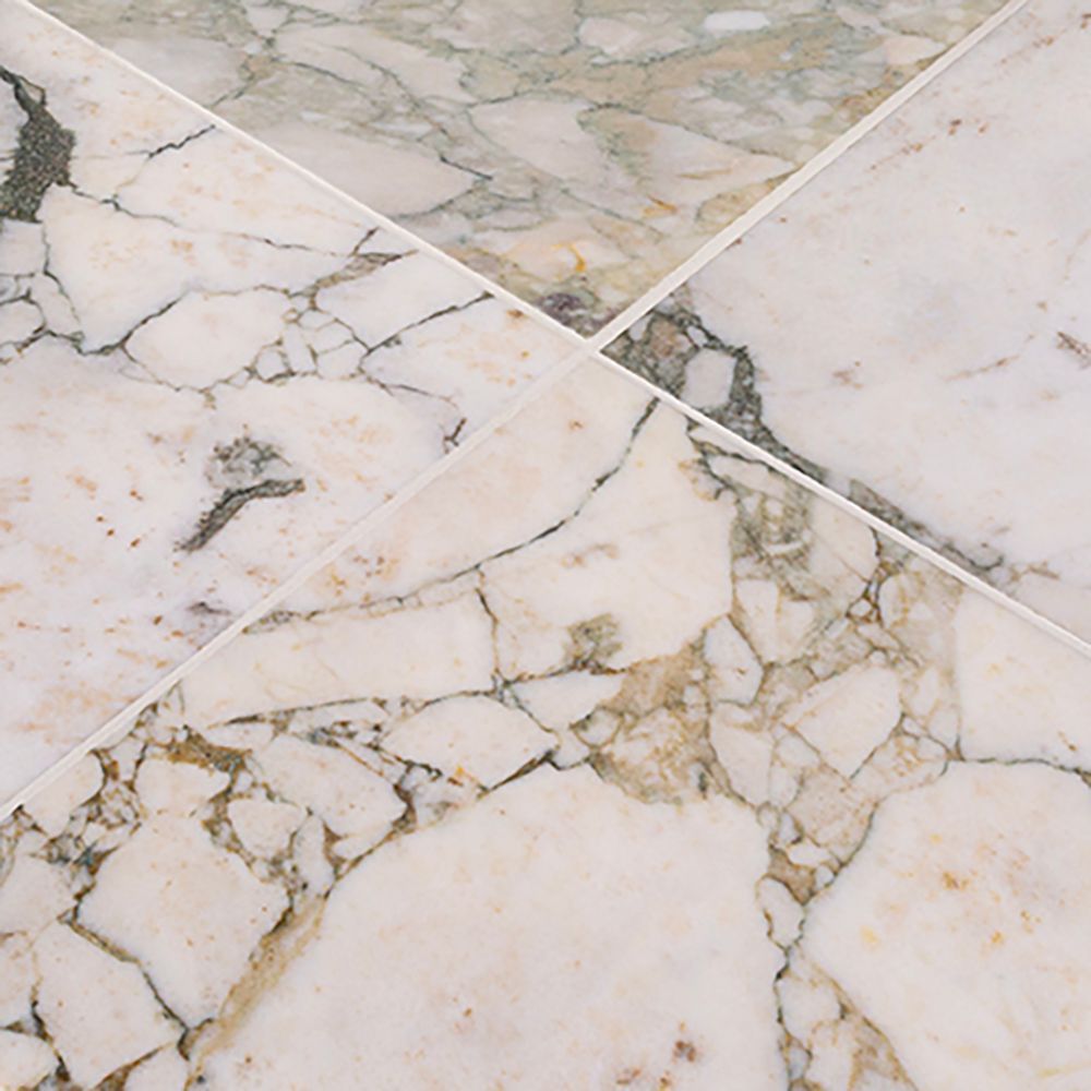 Field Tile 12" x 12" 12" x 12" Polished Calacatta Verde Straight Shot