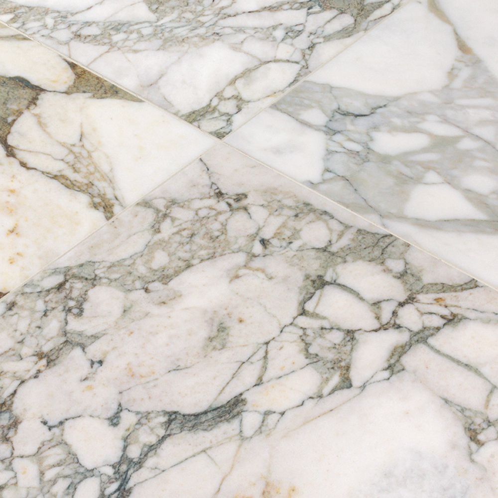 Field Tile 12" x 12" 12" x 12" Honed Calacatta Verde Straight Shot