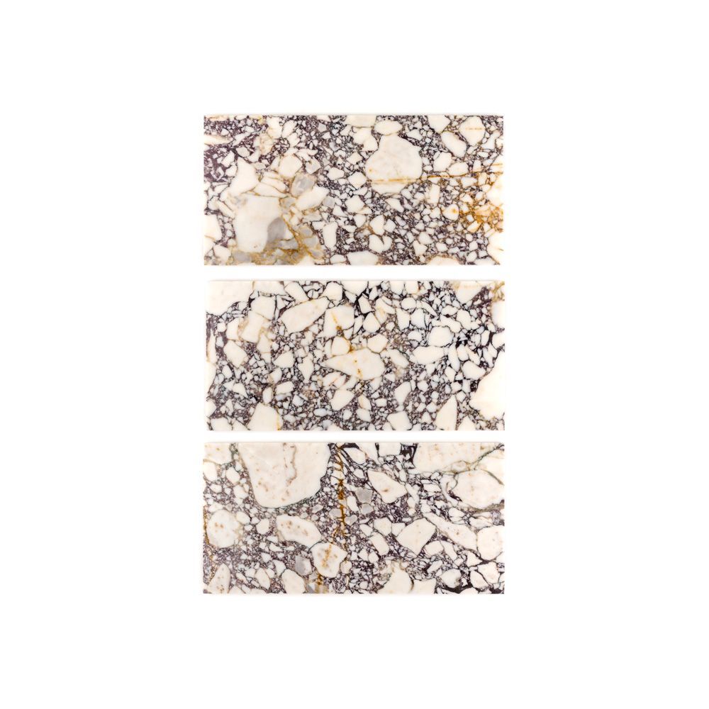 Field Tile 12" x 24" 12" x 24" Polished Afyon Violet Straight Shot