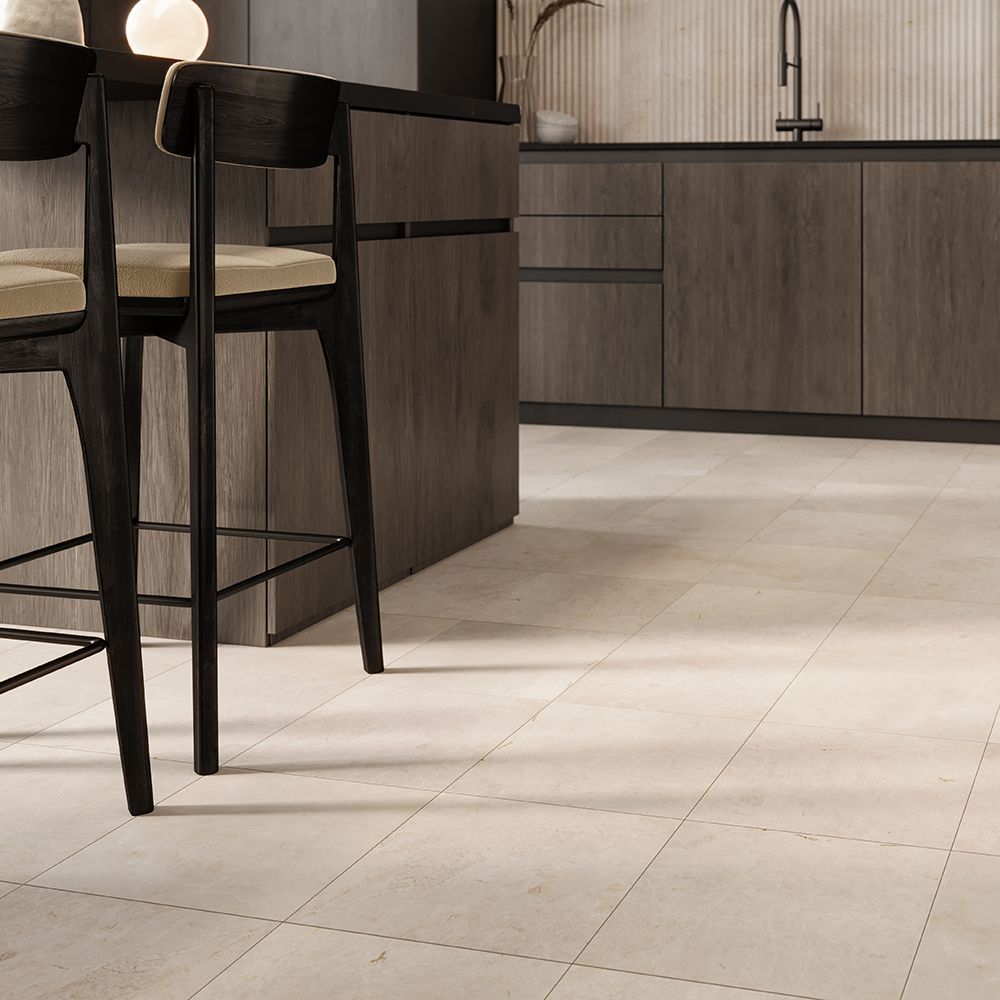 Field Tile 12" x 12" 12" x 12" Honed Vanilla Straight Shot