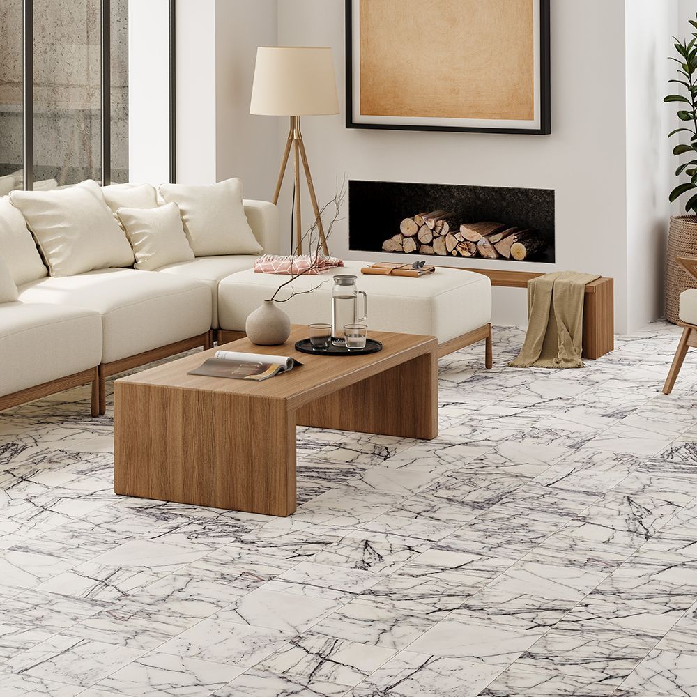 Field Tile 12" x 12" 12" x 12" Honed Lilac Straight Shot