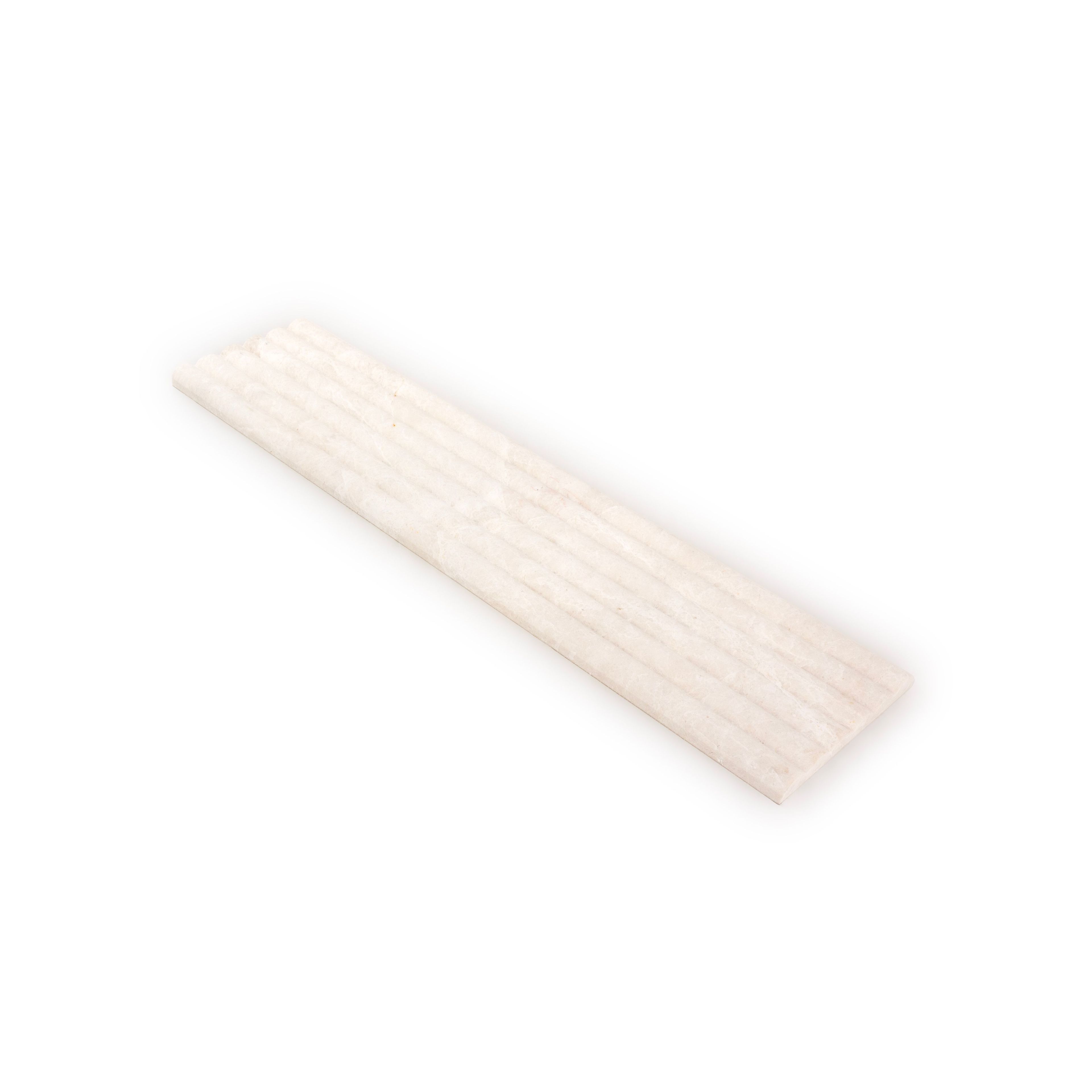 Fluted Field Tile 6" x 24" 6" x 24" Vanilla Straight Shot