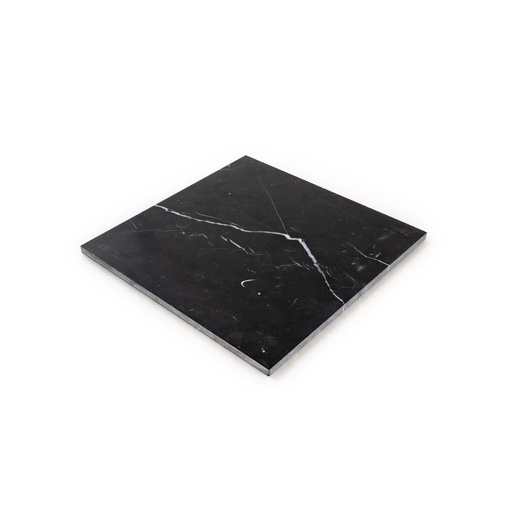 Field Tile 12" x 12" 12" x 12" Honed Nero Marquina Straight Shot