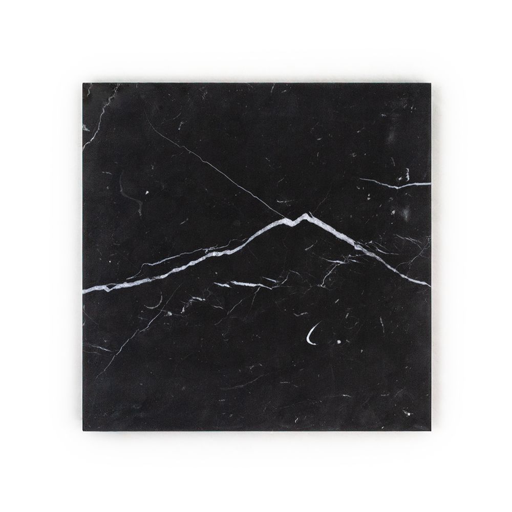 Field Tile 12" x 12" 12" x 12" Honed Nero Marquina Straight Shot