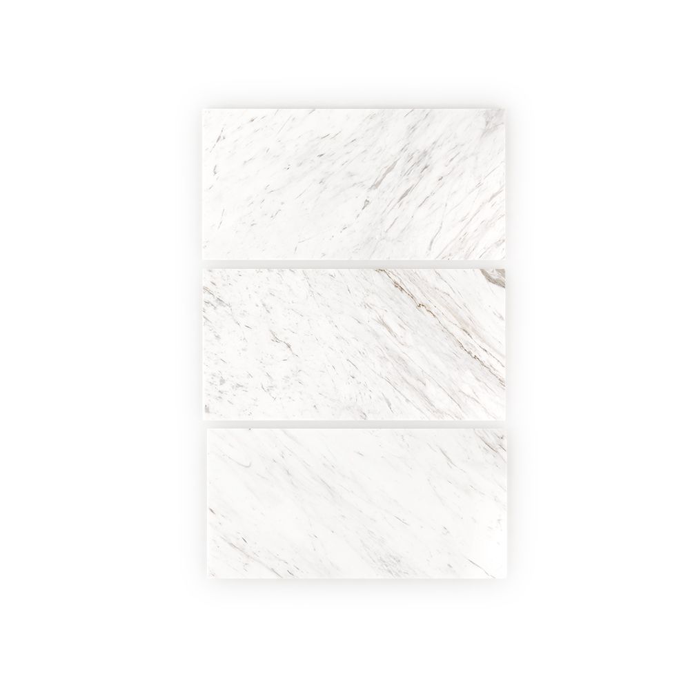 Field Tile 12" x 24" 12" x 24" Polished Volakas Straight Shot