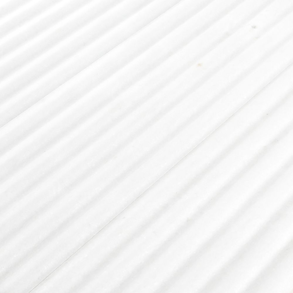 Fluted Field Tile 6" x 24" 6" x 24" Thassos Straight Shot