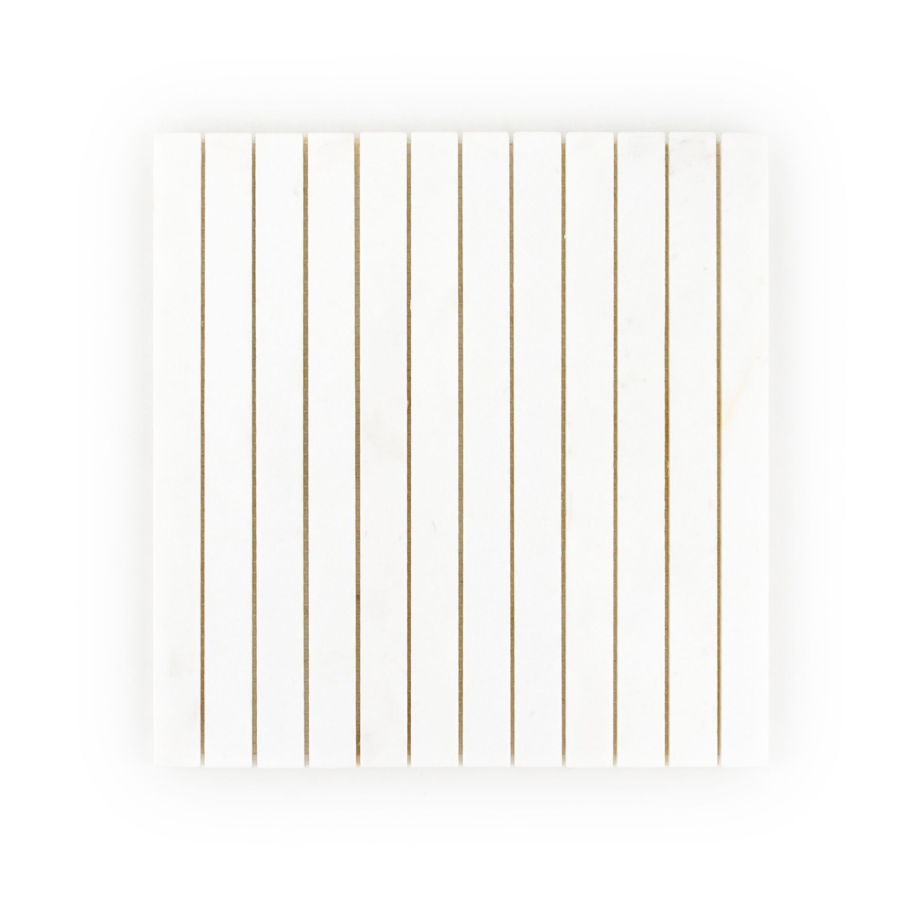 Proper Pillar Mosaic 11.375" x 11.75" Thassos Straight Shot