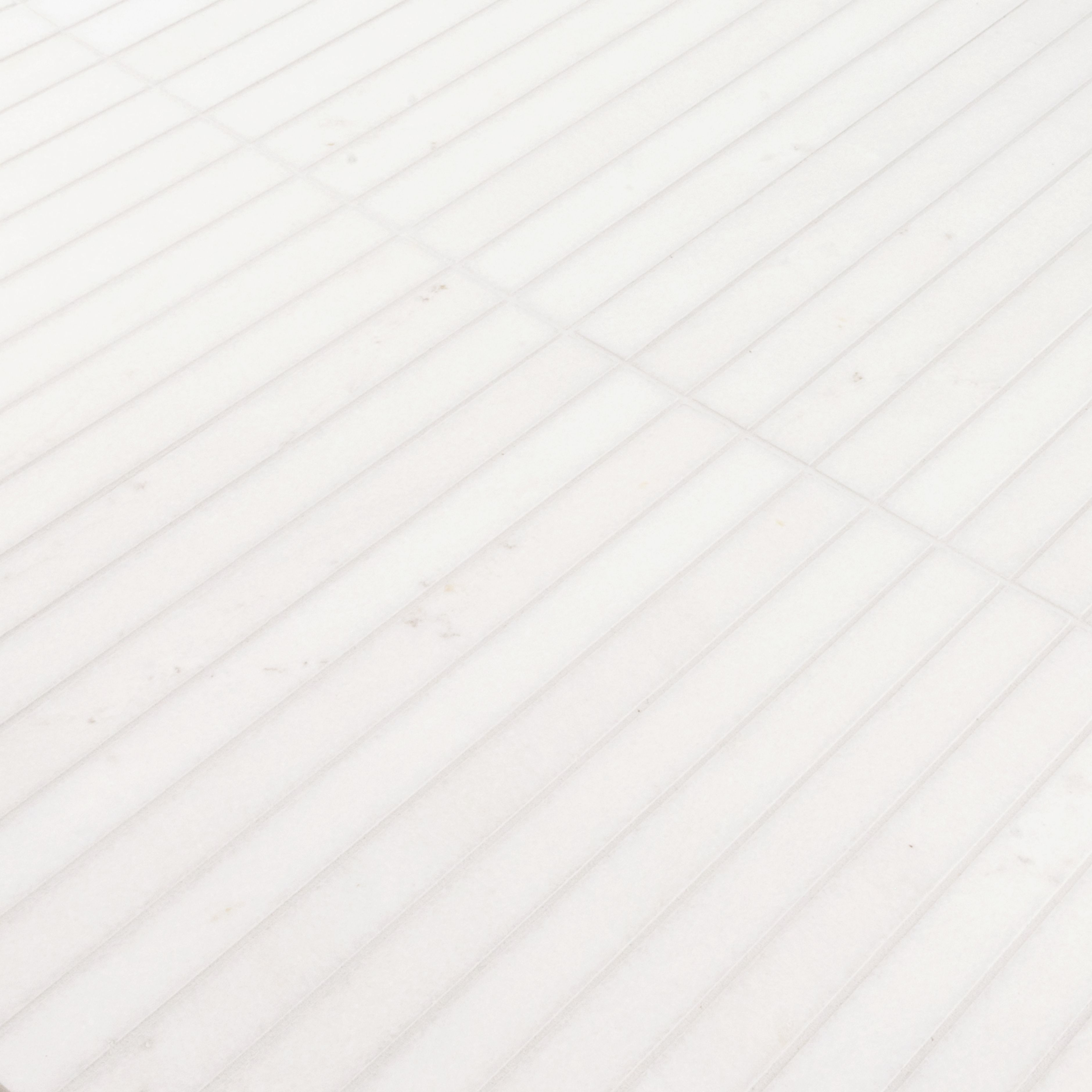 Proper Pillar Mosaic 11.375" x 11.75" Thassos Straight Shot