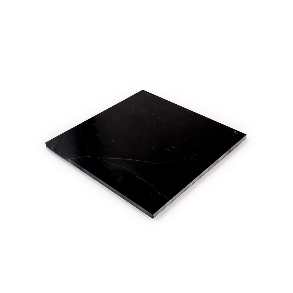 Field Tile 12" x 12" 12" x 12" Polished Nero Marquina Straight Shot